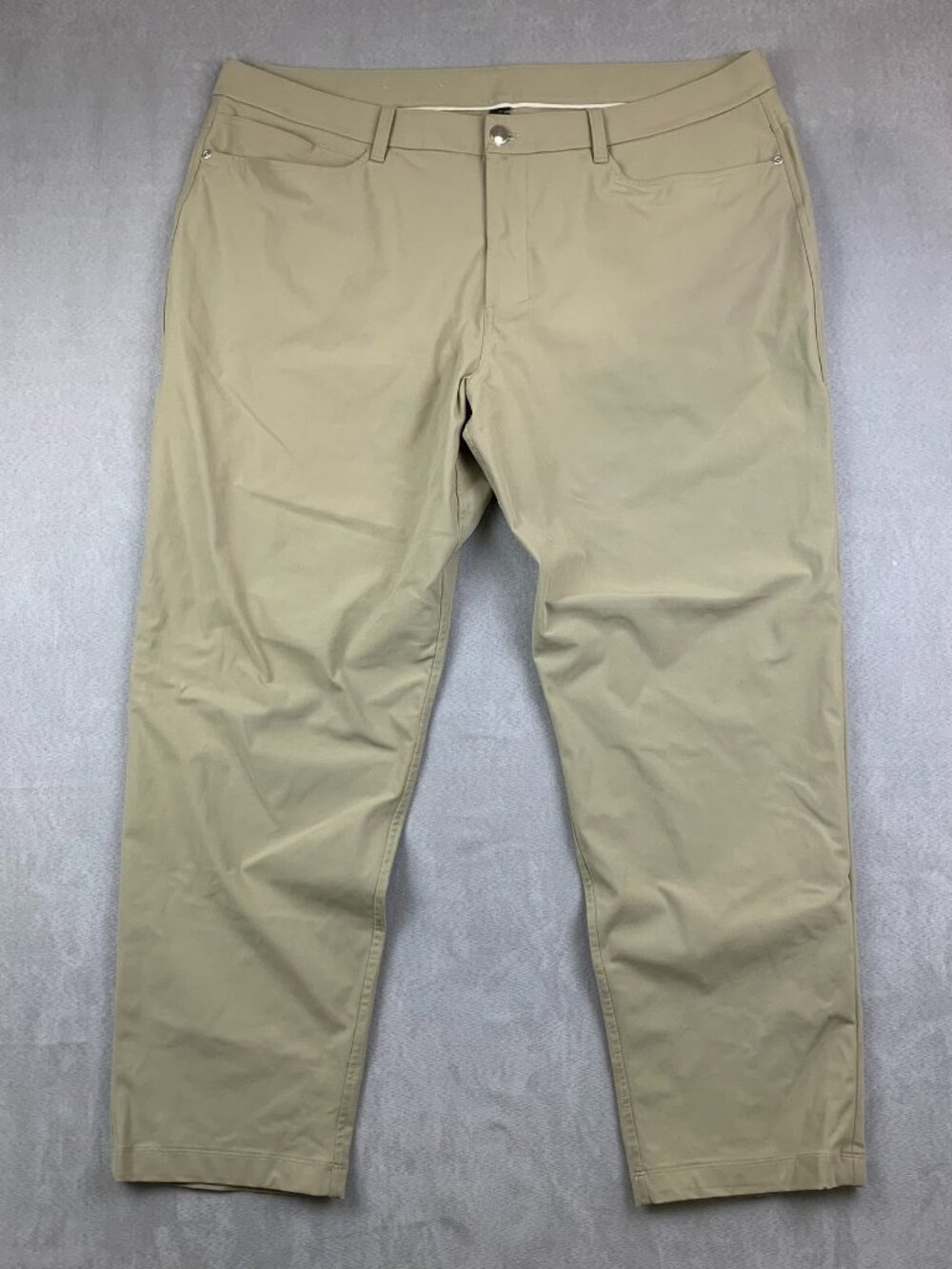Lululemon Mens Pants 40 Beige Tan Chino ABC Classic-Fit Warpstreme M5AQHS 40x29